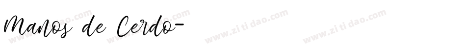 Manos de Cerdo字体转换